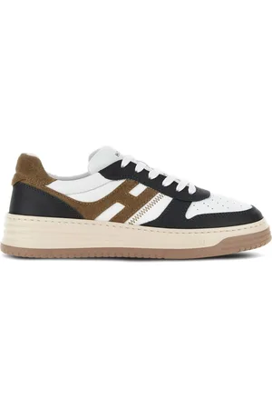 Hogan Sneakers H630 In Pelle Scamosciata Marrone E Pelle Liscia