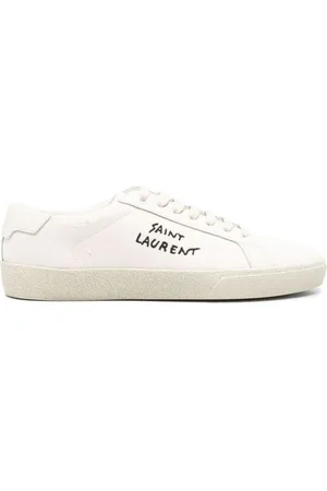 Saint Laurent Sneakers Court Sl/06 Con Logo Ricamato In Pelle E Tessut