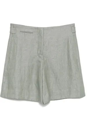 Incotex Bermuda In Lino A Vita Alta