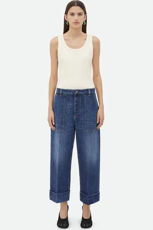 Bottega Veneta Pantaloni Cargo Denim Lavaggio Medio