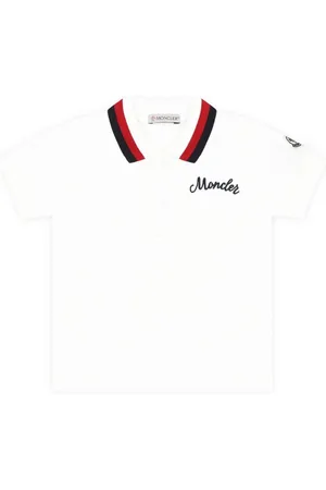 Moncler Polo In Cotone Con Logo Ricamato