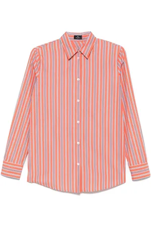 Etro Back Slit Striped Cotton Shirt