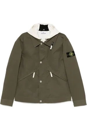 Stone Island Giacca In Cotone Con Cappuccio