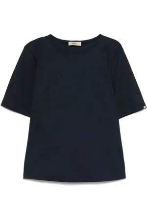 HERNO T-Shirt In Cotone Con Spacchi Laterali