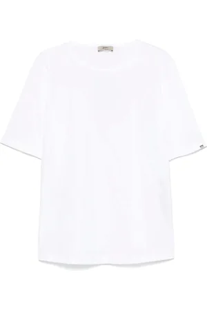 HERNO T-Shirt In Cotone Con Spacchi Laterali