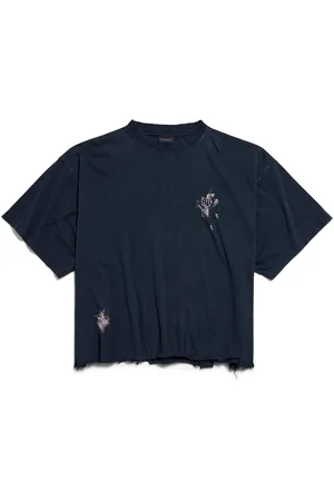 Balenciaga T-Shirt Cropped Nail Polish In Jersey