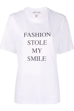 Victoria Beckham T-Shirt Stampa Slogan