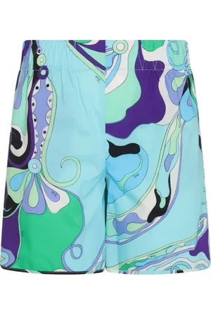 Puccini Shorts In Cotone Stampa Orchidee