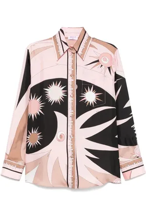 Puccini Camicia Oversize In Seta Stampa Stella