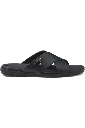 Prada Sandali Incrociati In Pelle