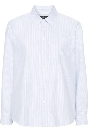 A.P.C. Camicia Boyfriend Loose Fit In Cotone Con Logo