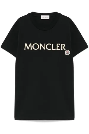 Moncler T-Shirt In Cotone Con Logo Ricamato