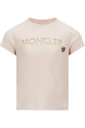 Moncler T-Shirt In Cotone Con Logo Ricamato