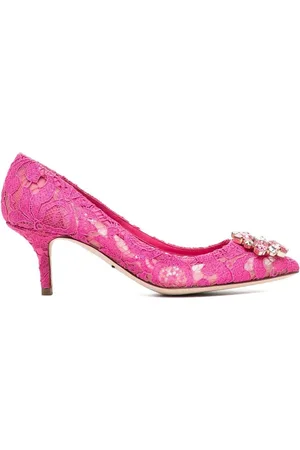 Dolce & Gabbana Décolleté Rainbow In Pizzo Con Broche