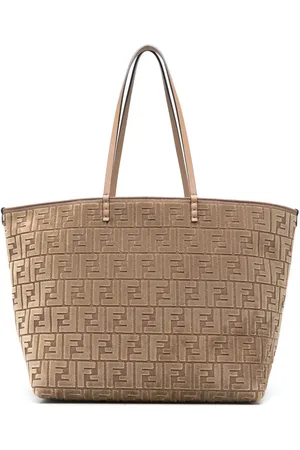 Fendi Shopper Roll Large In Velluto Ff Jacquard