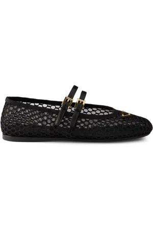 Prada Ballerine In Tessuto A Rete