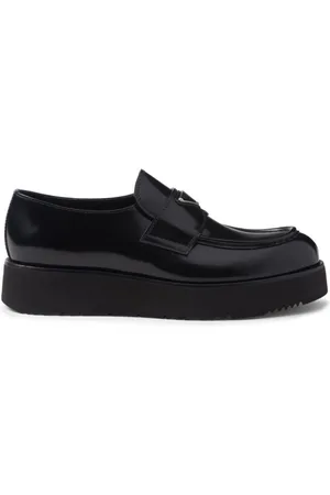 Prada Mocassini Platform In Pelle Spazzolata