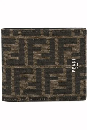 Fendi Portafoglio Bi-Fold In Tessuto Ff Jacquard