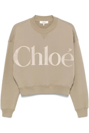 Chloé Felpa In Pile Di Cotone Con Logo In Velluto