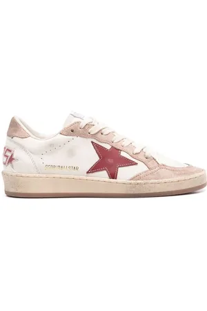 Golden Goose Sneakers Ball Star Effetto Consumato Con Stella In Pelle