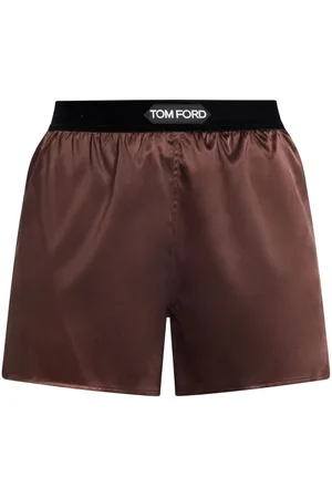Tom Ford Shorts In Raso Di Seta Elasticizzato