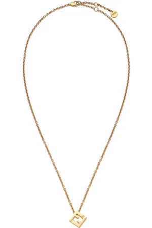 Fendi Collana Forever Con Pendente Ff Cut-Out A Cubo