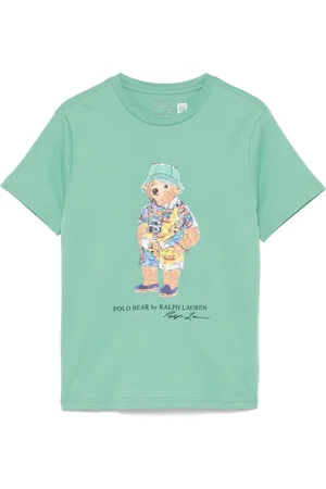 Ralph Lauren T-Shirt Polo Bear In Jersey Di Cotone
