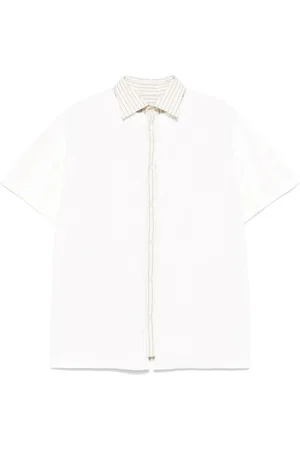 Maison Margiela Camicia A Maniche Corte In Cotone A Strati