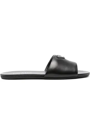 Prada Sandali Slides In Pelle