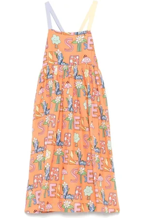 Stella McCartney Abito Senza Maniche Scritta Foresta Stella