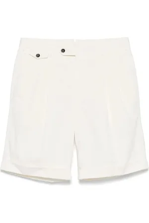 Pantaloni Torino Shorts In Cotone Con Pieghe