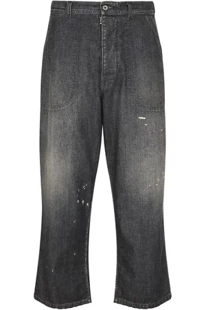 Maison Margiela Jeans Distressed Con Schizzi Di Vernice