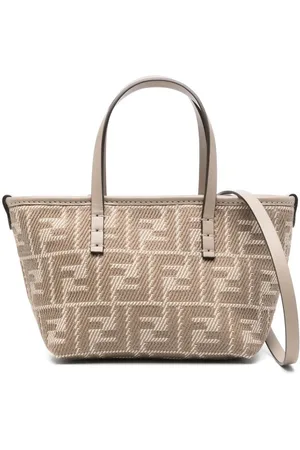 Fendi Borsa Roll Mini In Jacquard Ff Effetto Denim