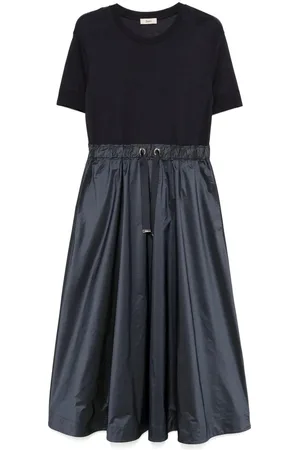 HERNO Abito Midi Con Design A Inserti