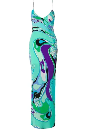 Puccini Vestito Lungo Stampa Orchidee