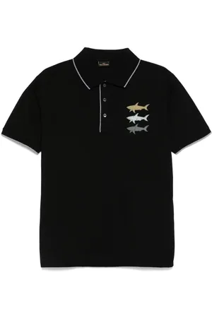 Paul & Shark Polo In Cotone Con Stampa Squali