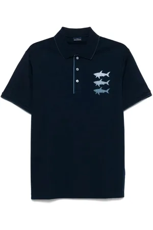 Paul & Shark Polo In Cotone Con Stampa Squali