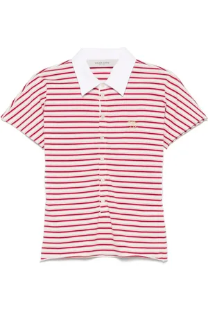 Golden Goose Polo Natalia Slim Fit In Cotone A Righe