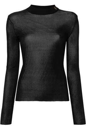 Saint Laurent Pullover A Coste In Seta