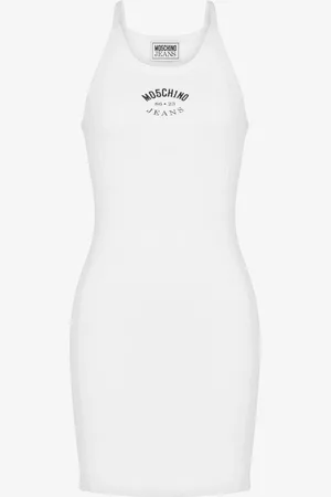 Moschino Stretch cotton ribbed dress