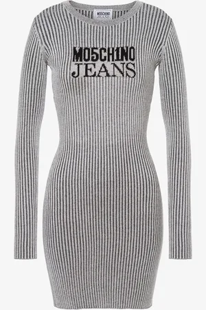 Moschino Lurex knit dress with logo