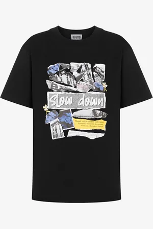 Moschino Jersey T-shirt Punk Print