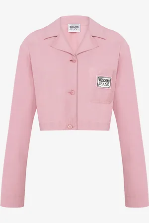 Moschino Cropped technical cotton shirt