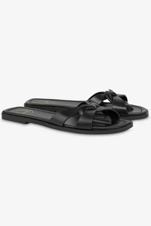 Moschino Flat calfskin sandals Filled Heart