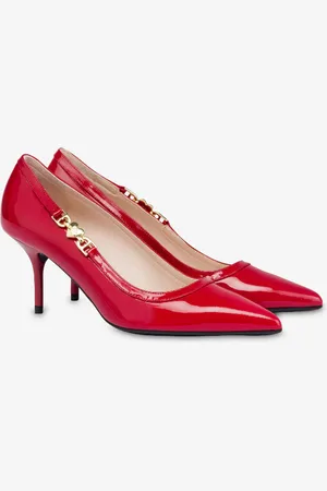 Moschino Patent pumps Love Chain Strap