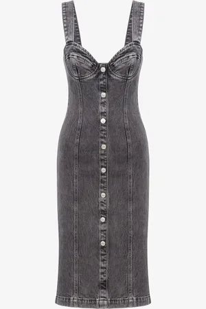 Moschino Stretch denim dress with buttons