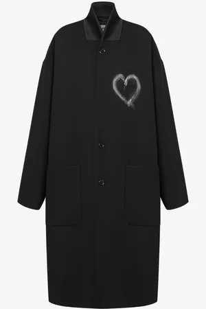 Moschino Diagonal wool-blend coat