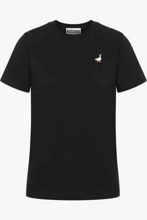 Moschino Organic Jersey T-shirt Goose Embroidery