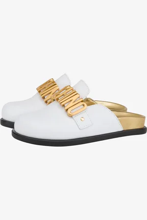 Moschino Sabot in vitello Lettering Logo