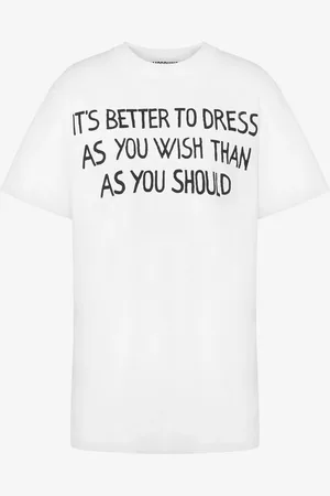 Moschino Organic Jersey T-shirt Archive Slogan